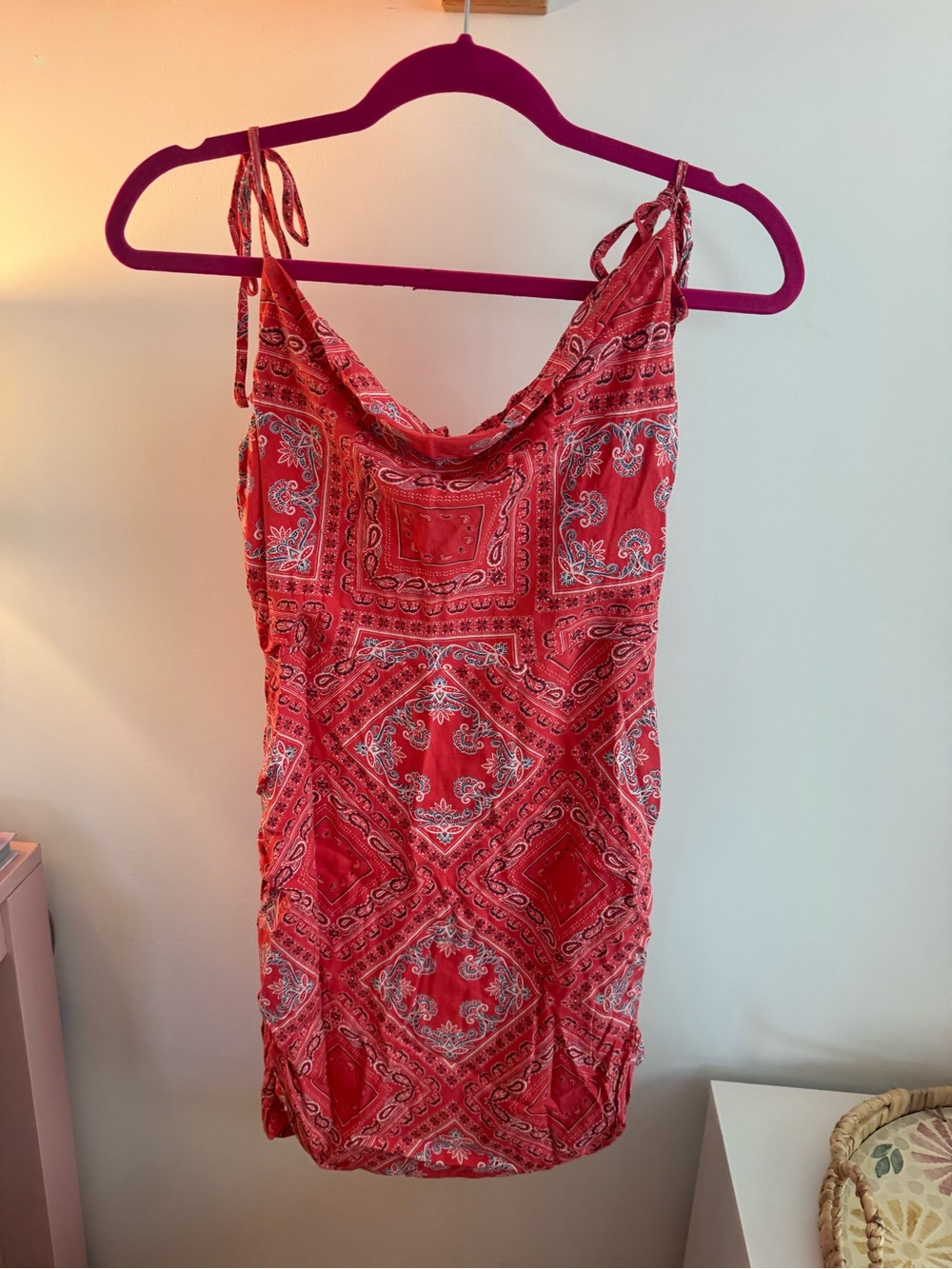 Red Bandana Mini Dress